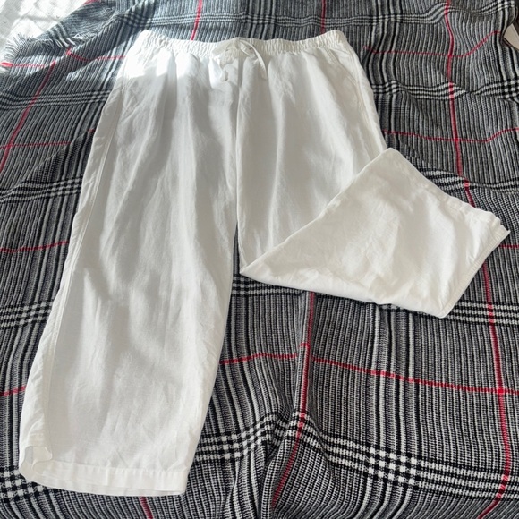 Amazon Essentials Pants - Linen White Pants